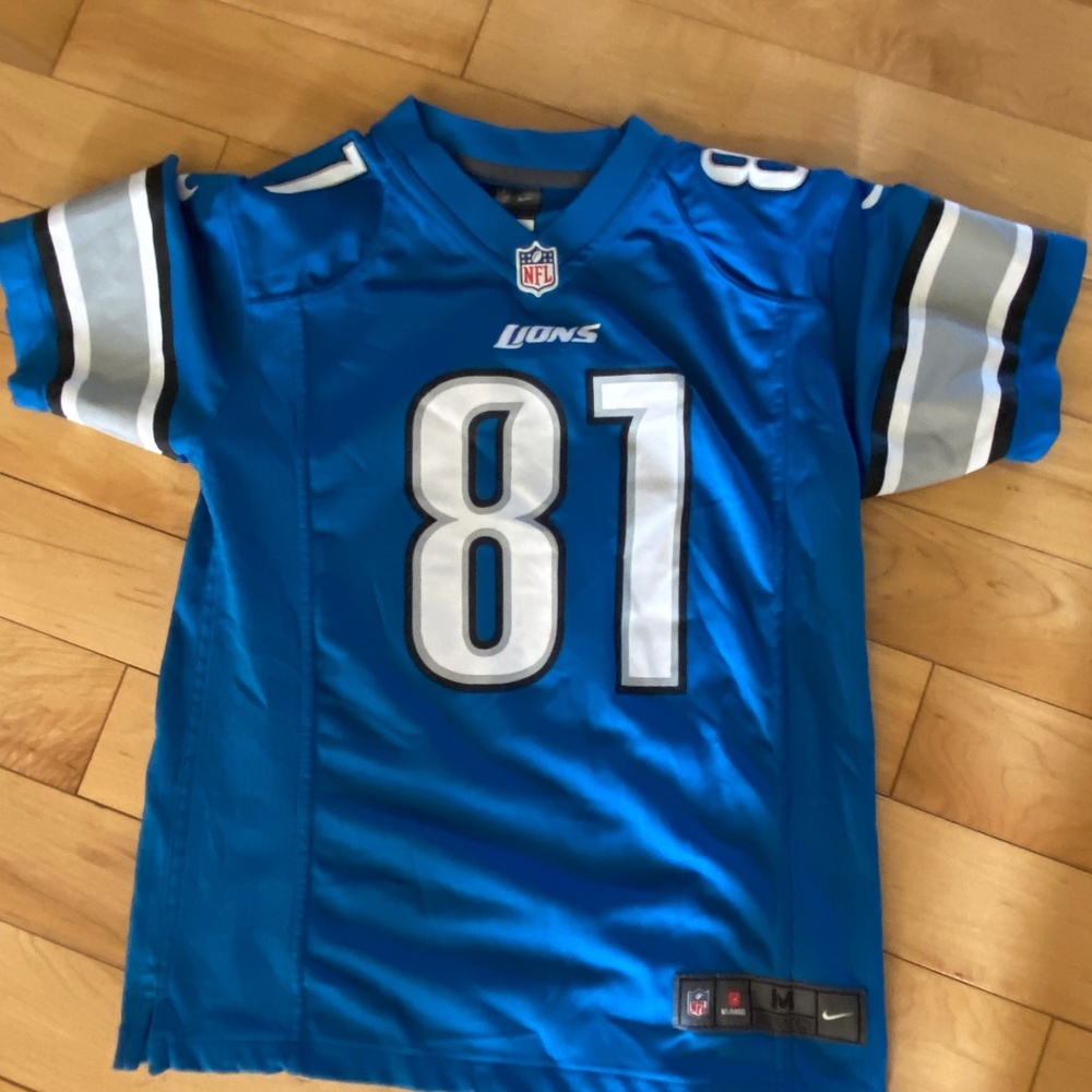 OFFICIAL NFL DETROIT LIONS CALVIN JOHNSON JERSRY - SIZE MEDIUM YOUTH